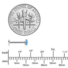 Load image into Gallery viewer, 16G 5/16 Blue CZ ASTM F-136 Implant Grade Titanium Threadless Heart End Labret