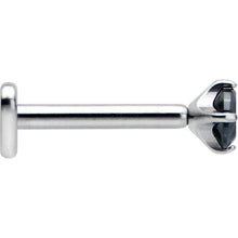 Load image into Gallery viewer, 16G 5/16 Black CZ ASTM F-136 Implant Grade Titanium Threadless Heart End Labret