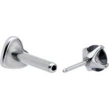 Load image into Gallery viewer, 16G 5/16 Black CZ ASTM F-136 Implant Grade Titanium Threadless Heart End Labret