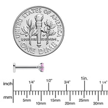Load image into Gallery viewer, 16G 5/16 Pink CZ ASTM F-136 Implant Grade Titanium Threadless Heart End Labret