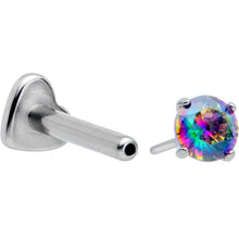 Load image into Gallery viewer, 16G 5/16 Vitrail CZ ASTM F-136 Implant Grade Titanium Threadless Heart End Labret