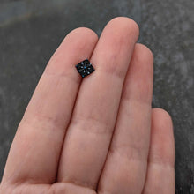 Load image into Gallery viewer, 16G 1/4 Blue Gem Black Lacy Rhombus Cartilage Tragus Earring