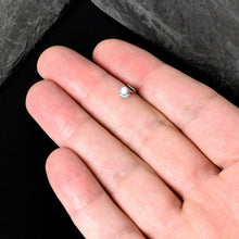 Load image into Gallery viewer, 20G 7mm White Synthetic Opal Style Flower L Shape Nose Ring