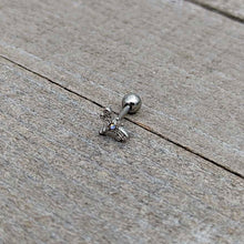 Load image into Gallery viewer, 16G 1/4 Aurora Gem Ornate Dragonfly Cartilage Tragus Earring