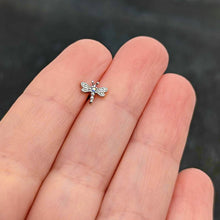 Load image into Gallery viewer, 16G 1/4 Aurora Gem Ornate Dragonfly Cartilage Tragus Earring