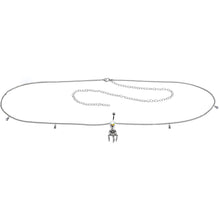 Load image into Gallery viewer, Clear Aurora Gem Southwest Dreamcatcher Dangle Belly Ring Belly Chain