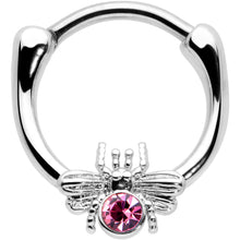 Load image into Gallery viewer, 16G 5/16 Pink Gem Ultra Fly Cartilage Clicker