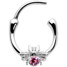 Load image into Gallery viewer, 16G 5/16 Pink Gem Ultra Fly Cartilage Clicker