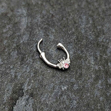 Load image into Gallery viewer, 16G 5/16 Pink Gem Ultra Fly Cartilage Clicker