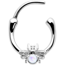 Load image into Gallery viewer, 16G 5/16 White Faux Opal Ultra Fly Cartilage Clicker