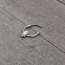Load image into Gallery viewer, 16G 5/16 White Faux Opal Deco Oval Cartilage Clicker