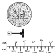 Load image into Gallery viewer, 16G 1/4 White Ghost Glow in the Dark Cartilage Tragus Earring