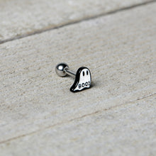 Load image into Gallery viewer, 16G 1/4 White Ghost Glow in the Dark Cartilage Tragus Earring