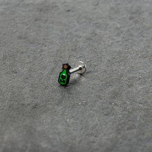 Load image into Gallery viewer, 16G 5/16 Poison Green Bottle Glow in the Dark Labret Monroe Tragus