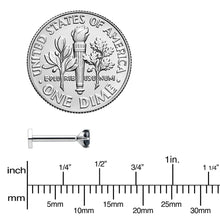 Load image into Gallery viewer, 16G 5/16 Black CZ Gem ASTM F-136 Implant Grade Titanium Hex End Labret Tragus