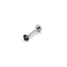 Load image into Gallery viewer, 16G 5/16 Black CZ Gem ASTM F-136 Implant Grade Titanium Hex End Labret Tragus