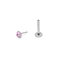 Load image into Gallery viewer, 16G 5/16 Pink CZ Gem ASTM F-136 Implant Grade Titanium Hex End Labret Tragus