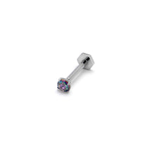 Load image into Gallery viewer, 16G 5/16 Vitrail CZ Gem ASTM F-136 Implant Grade Titanium Hex End Labret Tragus