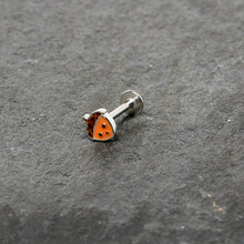 Load image into Gallery viewer, 16G 5/16 Acorn Face Brown Autumn Labret Monroe Tragus