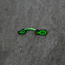 Load image into Gallery viewer, Green Poison Bottle Glow in the Dark Halloween Double Mount Belly Ring