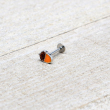 Load image into Gallery viewer, 16G 5/16 Autumn Acorn Orange Brown Labret Monroe Tragus