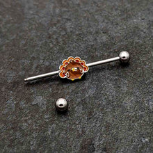 Load image into Gallery viewer, 14G Cute Colorful Turkey Thanksgiving Industrial Barbell 38mm