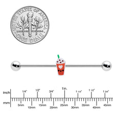 Load image into Gallery viewer, 14G Sweet Pumpkin Frappe Thanksgiving Industrial Barbell 38mm