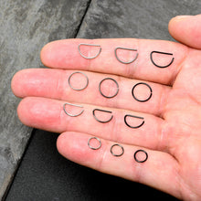 Load image into Gallery viewer, 20G 12 Pack ASTM F-136 Implant Grade Titanium Nose Hoop D Shaped Septum Ring and Cartilage Ear Hoop Earring Set