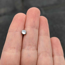 Load image into Gallery viewer, Clear CZ Gem ASTM F-136 Implant Grade Titanium Threadless Barbell Tongue Ring