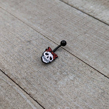 Load image into Gallery viewer, Black Halloween Skull Kerchief Spooky Belly Ring