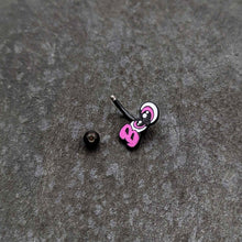 Load image into Gallery viewer, Black Boo Eyes Beauty Pink White Halloween Belly Ring