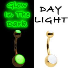 Load image into Gallery viewer, Gold Tone Halloween Country Pumpkin Glow in Dark Belly Ring Set of 3