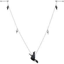 Load image into Gallery viewer, 14G 9/16 Creepy Ghosts Witch Halloween Dangle Nipple Chain Set