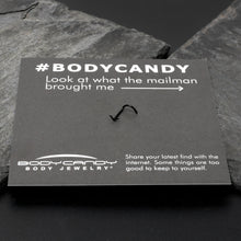Load image into Gallery viewer, 20G 1/4 Black Anodized Itty Bitty Bat Left Side Nose Screw