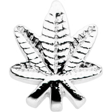 Load image into Gallery viewer, 20G 1/4 Texture Pot Leaf L Shape Nose Ring