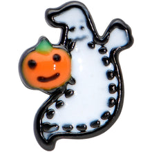 Load image into Gallery viewer, 16G 5/16 Black Halloween Pumpkin Ghost Labret Monroe Tragus