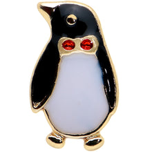 Load image into Gallery viewer, 16G 5/16 Red Gem Gold Tone Bow Tie Penguin Labret Monroe Tragus