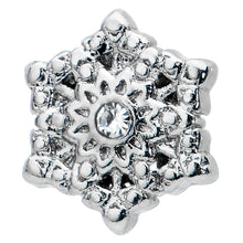 Load image into Gallery viewer, 16G 5/16 Clear Gem Filigree Epic Snowflake Labret Monroe Tragus