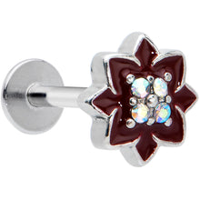 Load image into Gallery viewer, 16G 5/16 Aurora Gem Poinsettia Flower Festive Labret Monroe Tragus