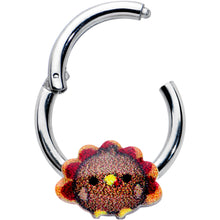 Load image into Gallery viewer, 16G 5/16 Sweet Tiny Turkey Thanksgiving Hinged Segment Ring