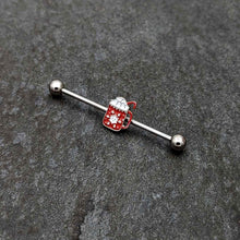 Load image into Gallery viewer, 14G Sweet Hot Cocoa Marshmallow Holiday Industrial Barbell 38mm