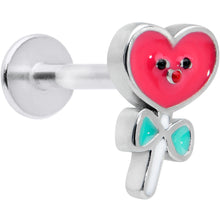 Load image into Gallery viewer, 16G 5/16 Sweet Happy Heart Lollipop Labret Monroe Tragus