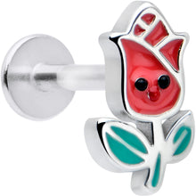 Load image into Gallery viewer, 16G 5/16 Sweet Happy Rose Flower Labret Monroe Tragus