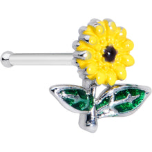 Load image into Gallery viewer, 20G 1/4 Cheery Inlay Sunflower Nose Bone