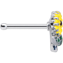 Load image into Gallery viewer, 20G 1/4 Cheery Inlay Sunflower Nose Bone