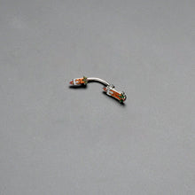 Load image into Gallery viewer, Sweet Christmas Holiday Candle Holly Double Mount Belly Ring