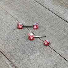 Load image into Gallery viewer, 14G 9/16 Sweet Hot Cocoa Holiday Barbell Holiday Nipple Ring Set