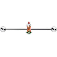 Load image into Gallery viewer, 14G Sweet Christmas Holiday Candle Industrial Barbell 38mm