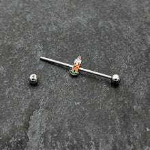Load image into Gallery viewer, 14G Sweet Christmas Holiday Candle Industrial Barbell 38mm