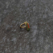 Load image into Gallery viewer, 20G 5/16 Gold Tone Merry Christmas Inlaid Nose Hoop